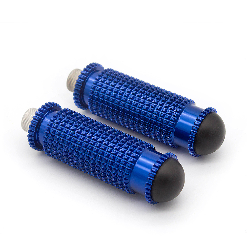 8mm Motorcycle Aluminum Rearsets Footrest Footpegs Foot pegs Pedal Universal blue only