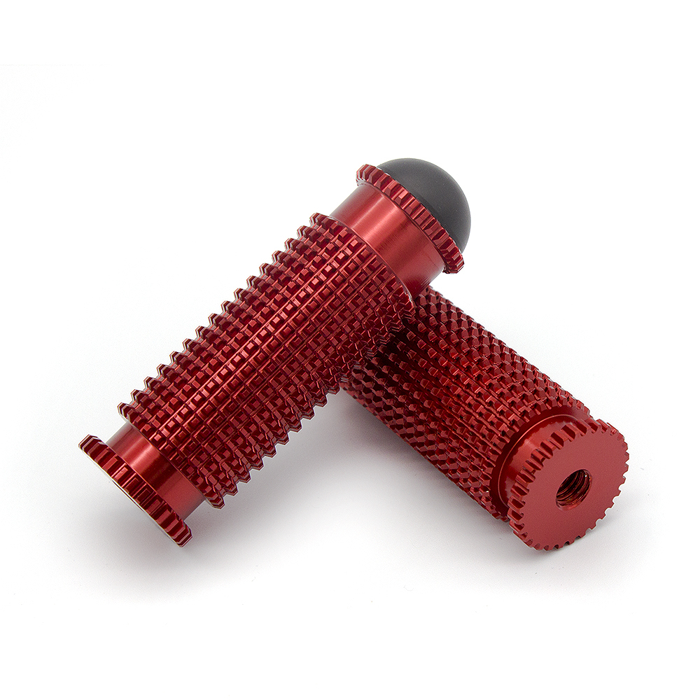 8mm Motorcycle Aluminum Rearsets Footrest Footpegs Foot pegs Pedal Universal red only