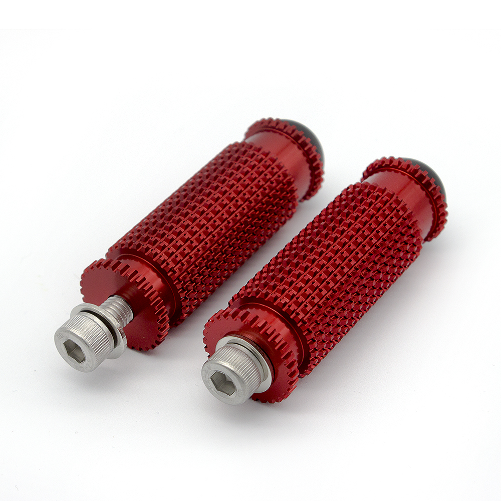 8mm Motorcycle Aluminum Rearsets Footrest Footpegs Foot pegs Pedal Universal red only