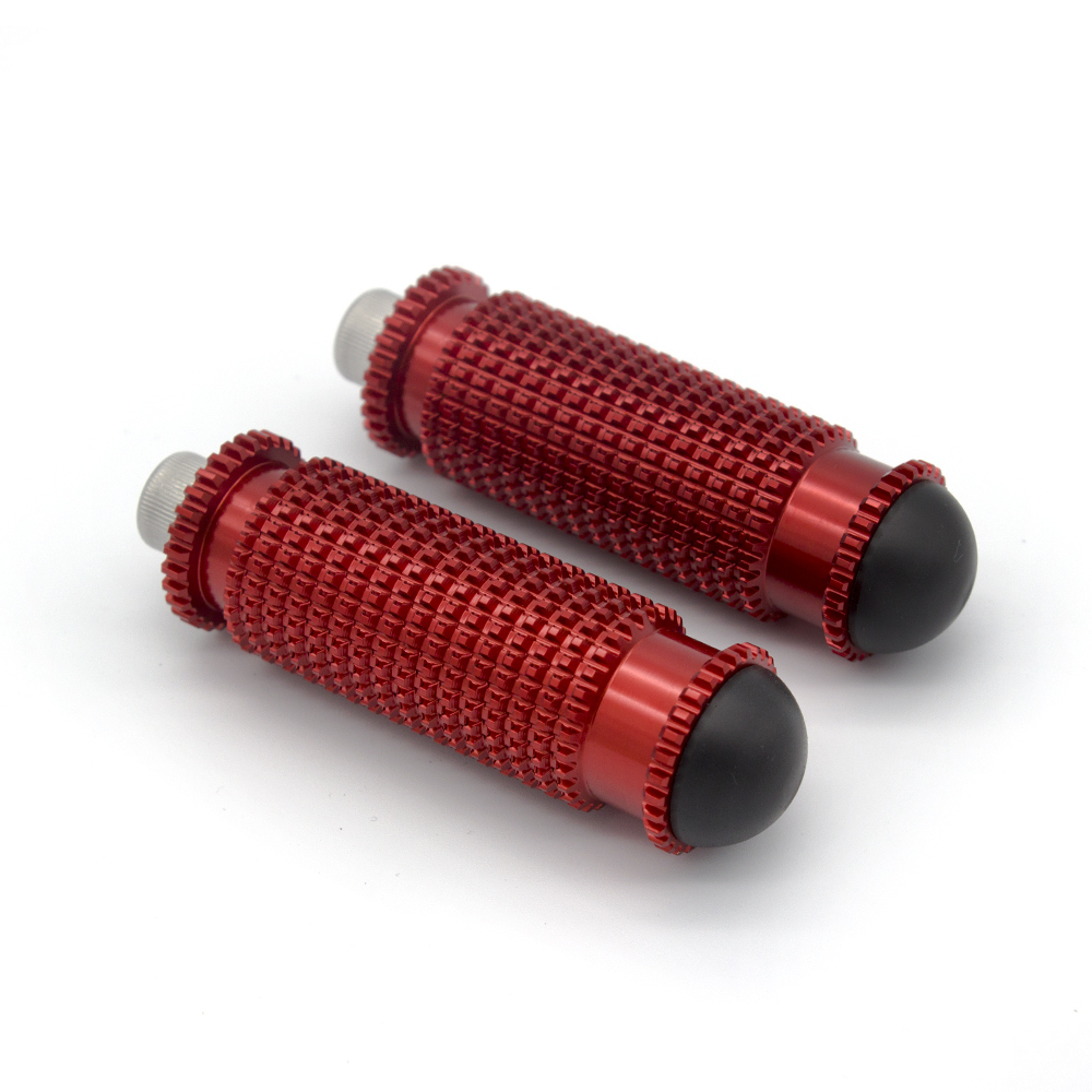 8mm Motorcycle Aluminum Rearsets Footrest Footpegs Foot pegs Pedal Universal red only