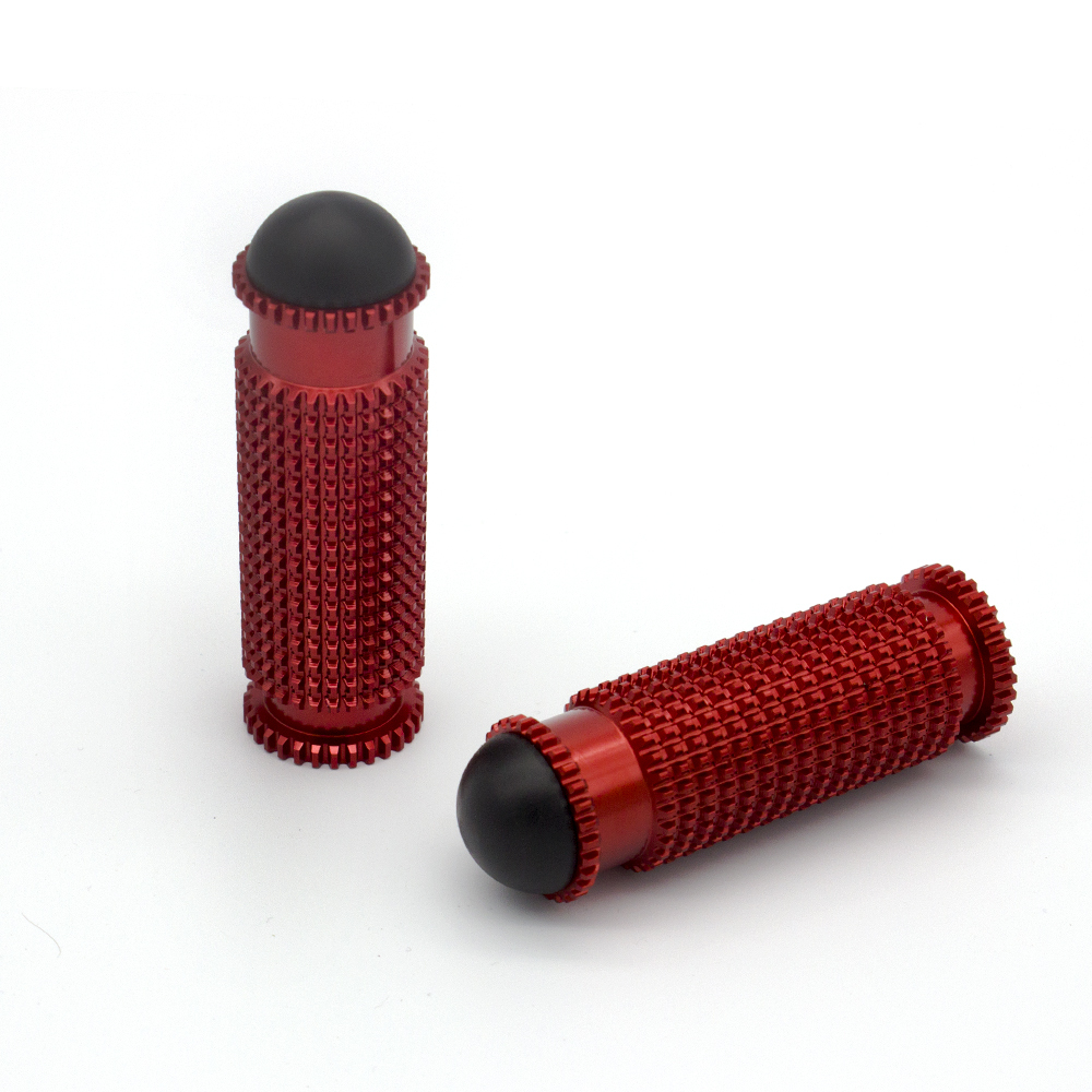 8mm Motorcycle Aluminum Rearsets Footrest Footpegs Foot pegs Pedal Universal red only