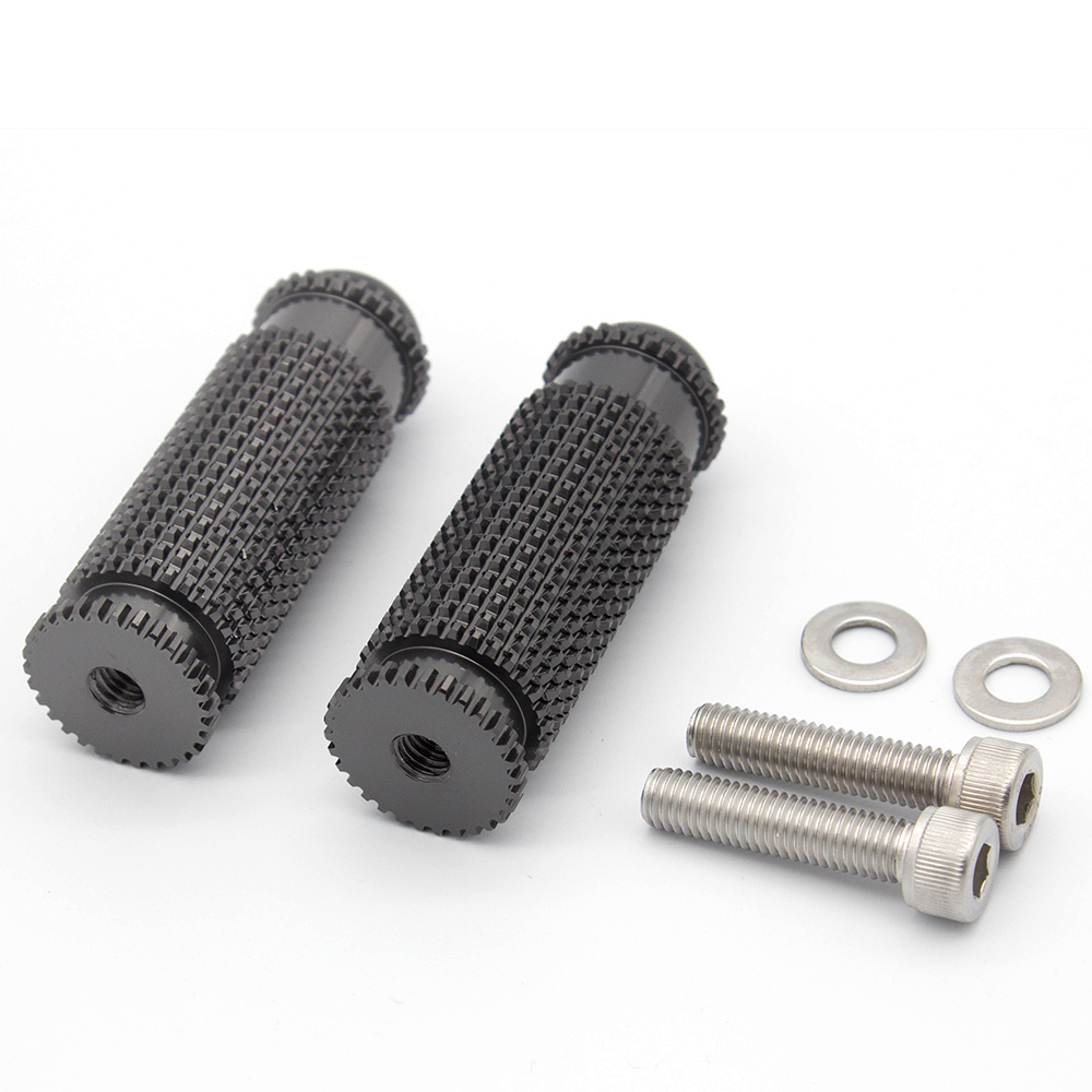 8mm Motorcycle Aluminum Rearsets Footrest Footpegs Foot pegs Pedal Universal gray only