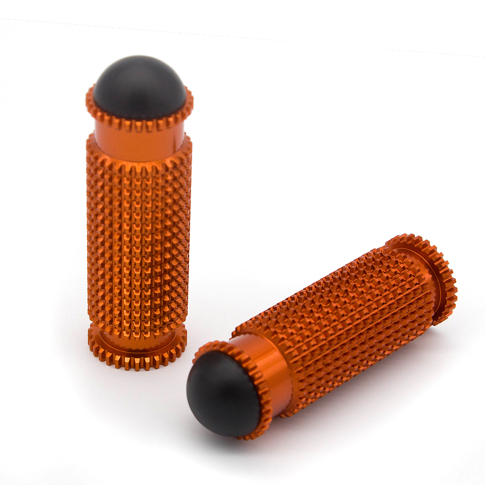 8mm Motorcycle Aluminum Rearsets Footrest Footpegs Foot pegs Pedal Universal orange only
