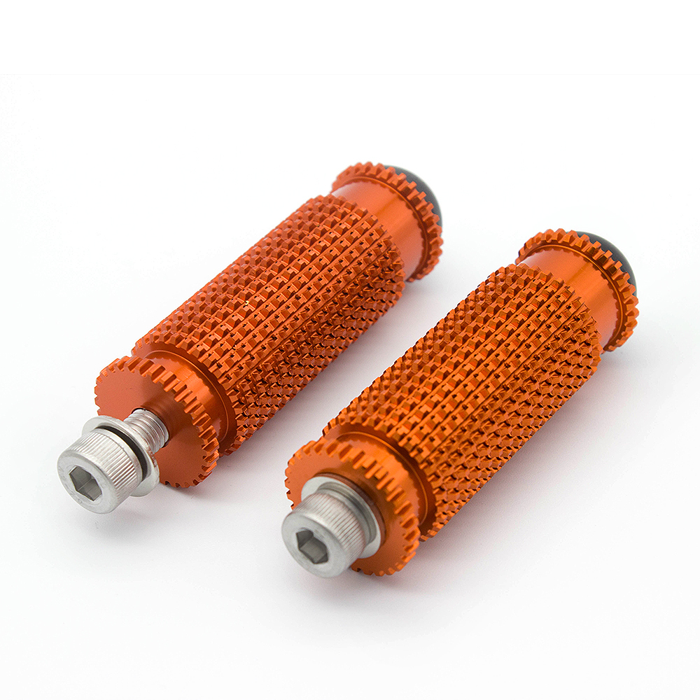 8mm Motorcycle Aluminum Rearsets Footrest Footpegs Foot pegs Pedal Universal orange only