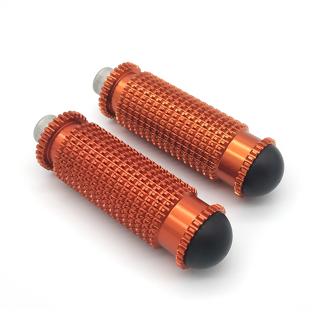 8mm Motorcycle Aluminum Rearsets Footrest Footpegs Foot pegs Pedal Universal orange only
