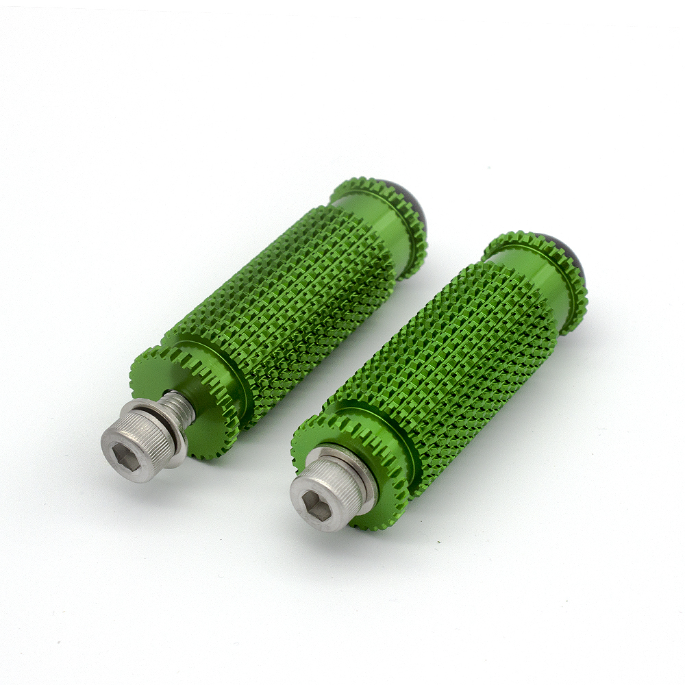 8mm Motorcycle Aluminum Rearsets Footrest Footpegs Foot pegs Pedal Universal green only