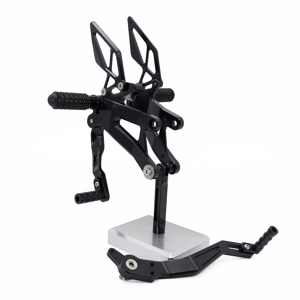 CNC BLACK MOTORCYCLE REAR SETS PEGS PEDAL FOOTREST FOR zontes 703RR