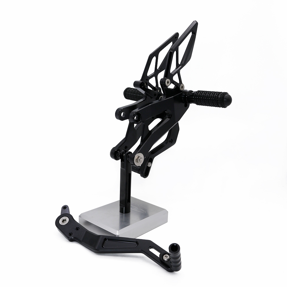 CNC BLACK MOTORCYCLE REAR SETS PEGS PEDAL FOOTREST FOR zontes 703RR