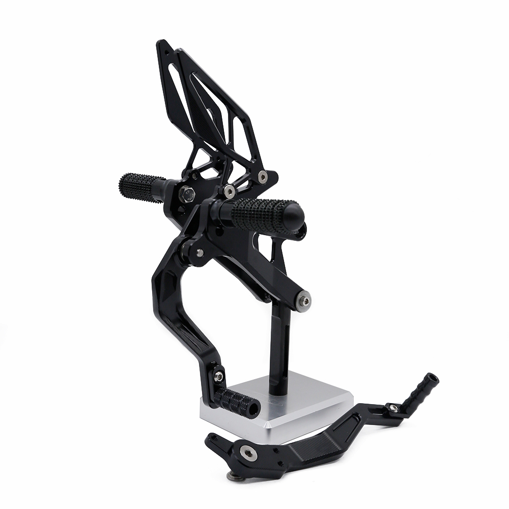 CNC BLACK MOTORCYCLE REAR SETS PEGS PEDAL FOOTREST FOR zontes 703RR