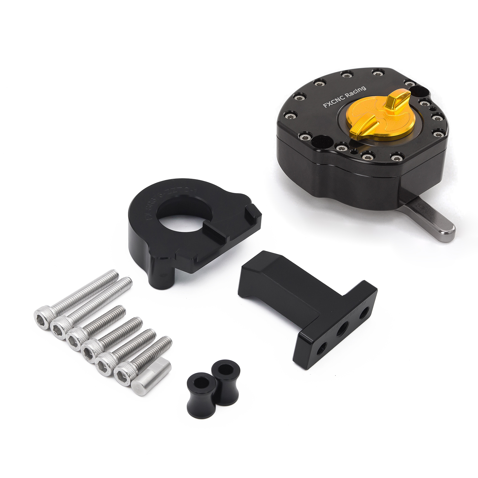 CNC Aluminum Steering Damper & Bracket Mouting Kit For CFMOTO 675SR 675SR-R