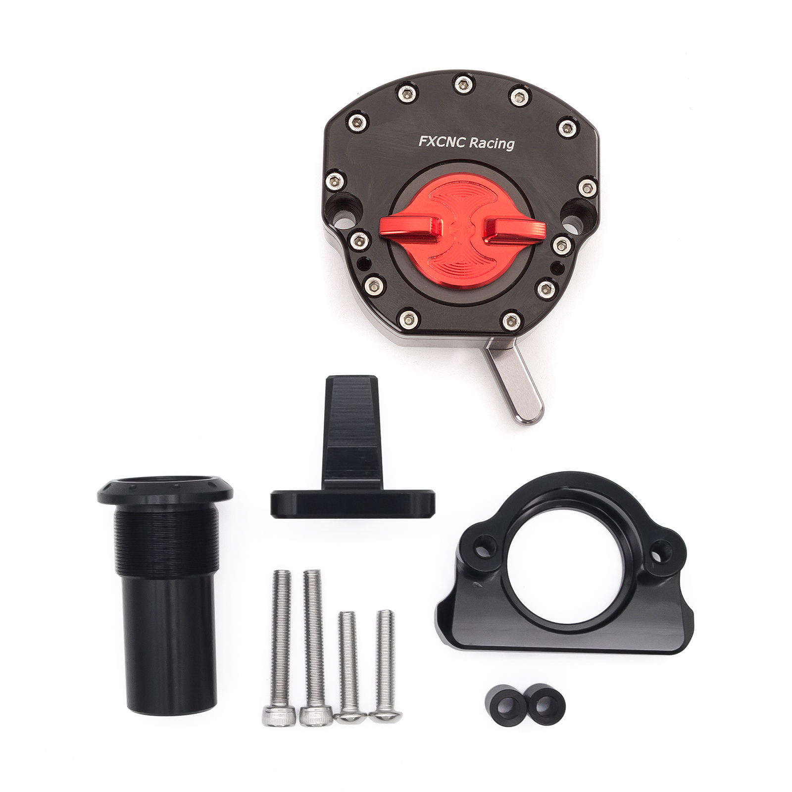 CNC Aluminum Steering Damper & Bracket Mouting Kit For QJMOTOR 600RS