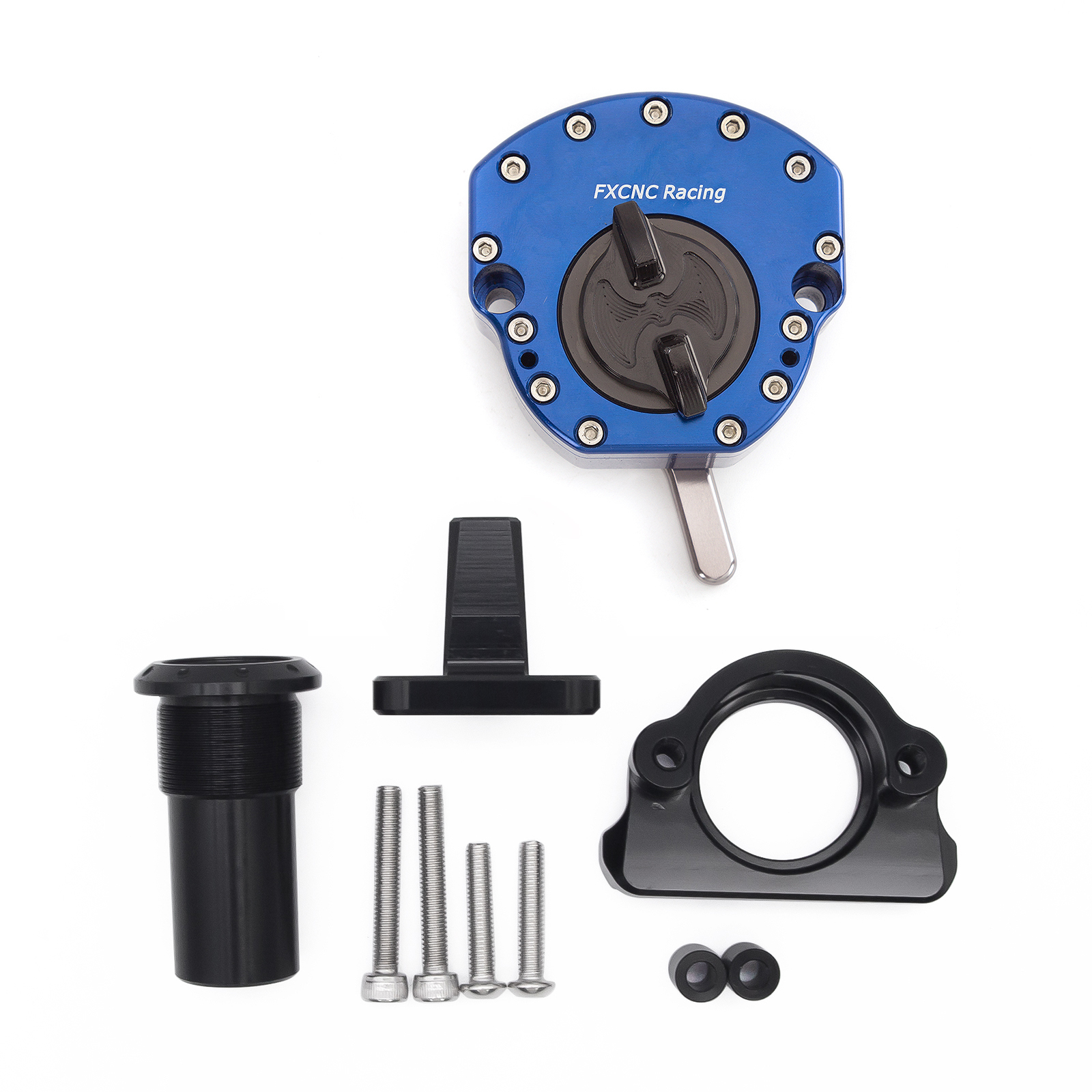 CNC Aluminum Steering Damper & Bracket Mouting Kit For QJMOTOR 600RS