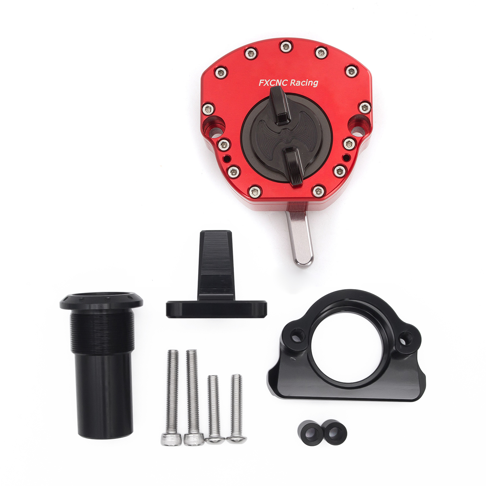 CNC Aluminum Steering Damper & Bracket Mouting Kit For QJMOTOR 600RS