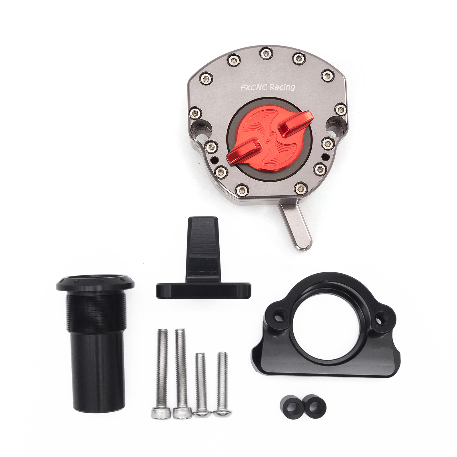 CNC Aluminum Steering Damper & Bracket Mouting Kit For QJMOTOR 600RS