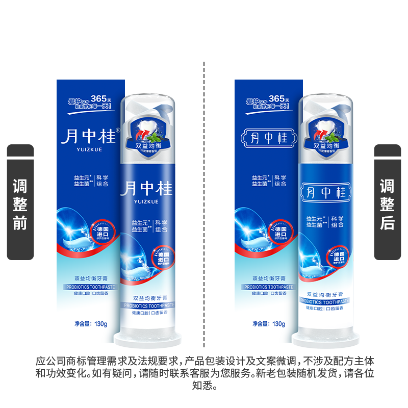 YZA001 YUIZKUE Probiotics Toothpaste 月中桂双益均衡牙膏 130G