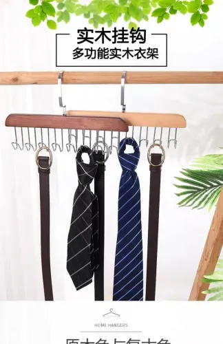 HHH007 Solid Wood Multifunctional Hook Rack 实木多功能挂钩架