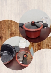 HH017 Micro Pressure Soup Pot (Red) 微压焖烧锅 22CM (红色）