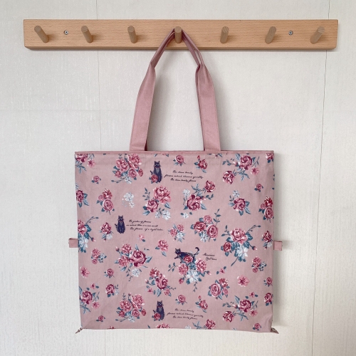 HH024 Floral Handbag Shoulder Bag Dual-Use Bag (Large) 花卉大号手提包单肩包两用包 (防水）