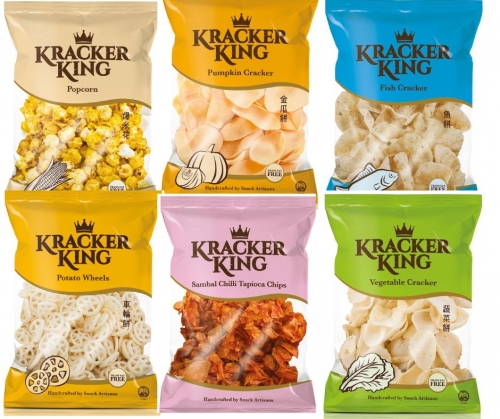 KKC001 Kracker King Cracker ( Fish/ Vege/ Potato Wheel/Pumpkin/Popcorn/Sambal Chili Tapioca)