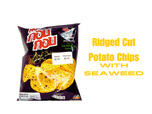 Ridged Cut Potato Chips with Seaweed