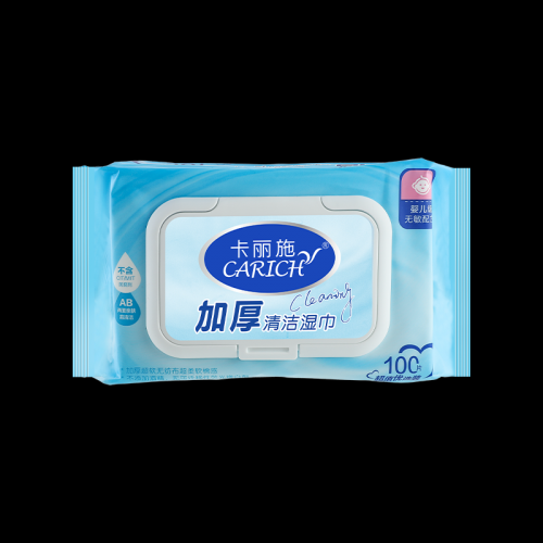 CGA134 CARICH Thickened  Cleaning and Emollient Wipes 卡丽施加厚清洁湿巾100p c s