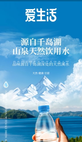 ZBM497 ILIFE NATURAL DRINKING WATER 爱生活天然饮用水/358ml