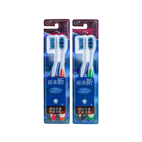 CCC036 CARICH Spiral Double Gum Protection Toothbrush卡丽施螺旋双重护龈牙刷 2PCS/PACK