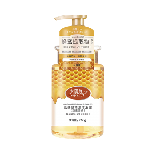 CBA037 CARICH Amino Acid Essential Oil Shower Gel (Honey Extract) 卡丽施氨基酸精油沐浴露 (甜蜜莹润) 650G