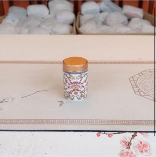 TEAC02 Pink Tea Container 粉色缠枝莲小茶叶罐