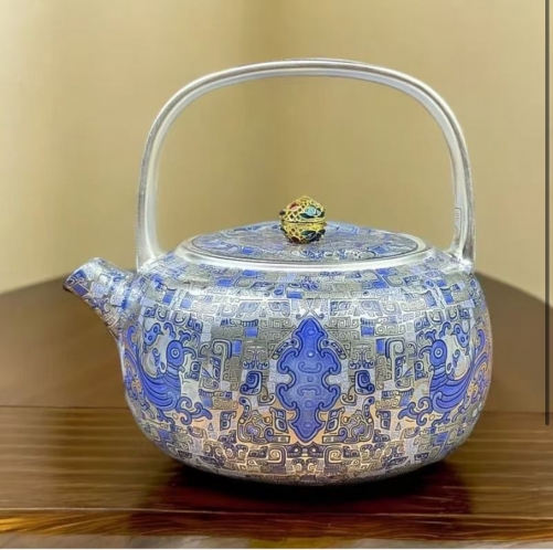 TEAPO4 Tea Pot 皇杰青花神鸟提梁壶