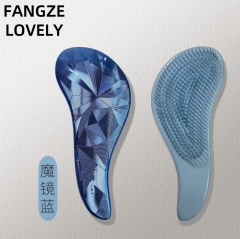 FZ0001 Lovely Magic Mirror Comb 电镀高级美发不打结魔镜梳 (粉色/紫粉/蓝色)