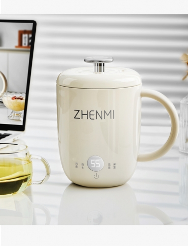 ZMDR-C9 ZHENMI Electric Hot Water Cup 臻米电热水杯热牛奶桌面养生杯 450ML