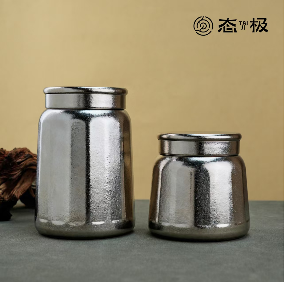 TJ002 FORTUNE Pure Titanium Tea Canister 八方来财纯钛茶叶罐 小号1200ML