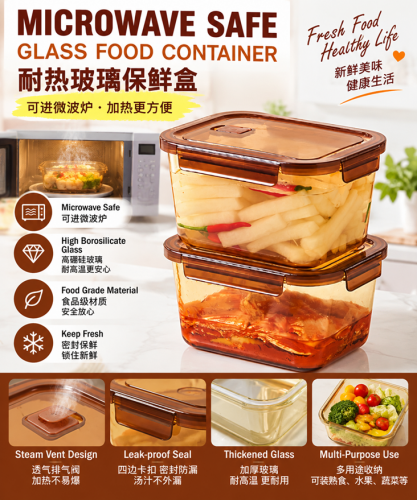 [OCT ’26 CLEARANCE] CNN001 Microwave-Safe Bowl For Lunch Boxes 饭盒微波炉加热专用碗 2000ML*2PCS