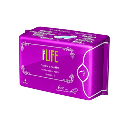 DAD001 ILIFE Sanitary Napkins Ultra-Night 爱生活加长夜用卫生巾 (360MM/6PCS)