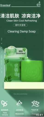 LYA030 GREENLEAF Clearing Damp Soap 绿叶伏湿皂 100G