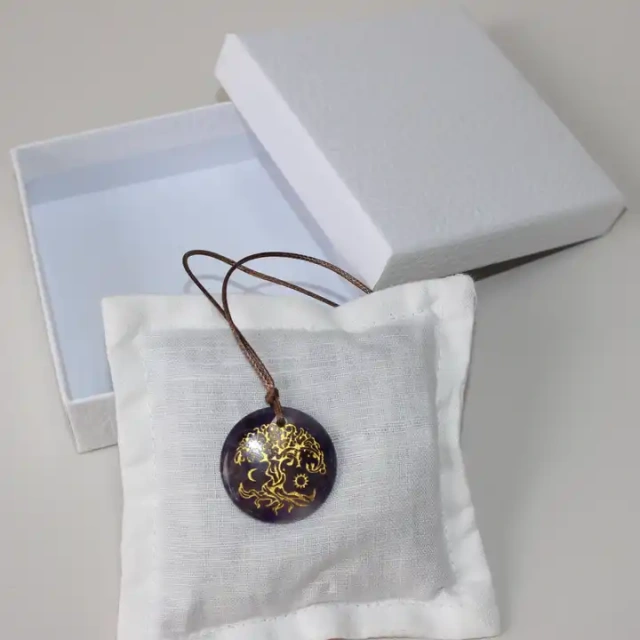 Customize health and wellness best sellers sleep lavender sachet rock necklace gift set for women