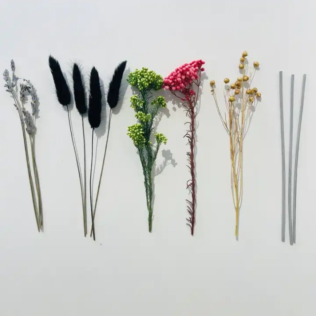 Different matches can be freely combined with your favorite style 100% dried natural flowers for Reed Diffuser