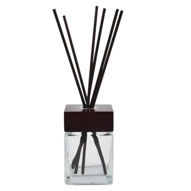 Customized black white natural candle perfume car wooden lids decorative with reed diffuser stick