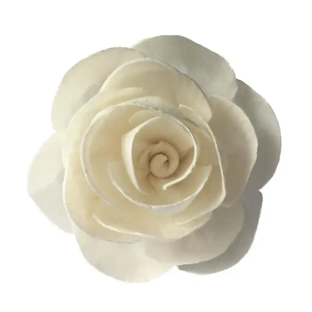 Wholesale Premium White Essential Oil Artificial Decorative Sola Wood Flower Handmade