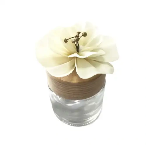 Wholesale Natural Customize Artificial Flower Wood Sola Flower Diffuser