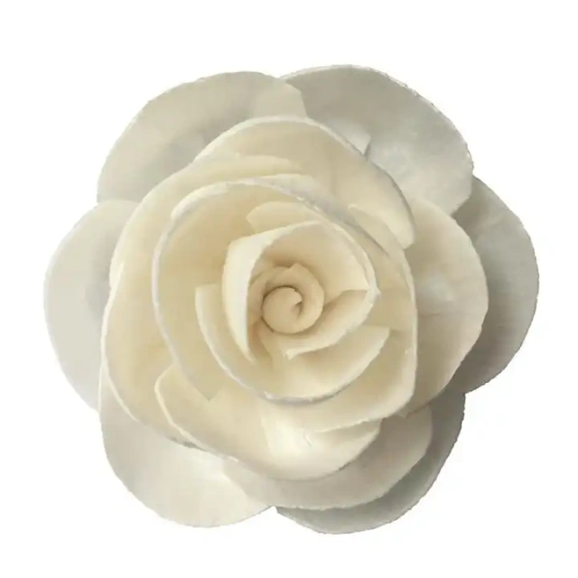 Wholesale Premium White Essential Oil Artificial Decorative Sola Wood Flower Handmade