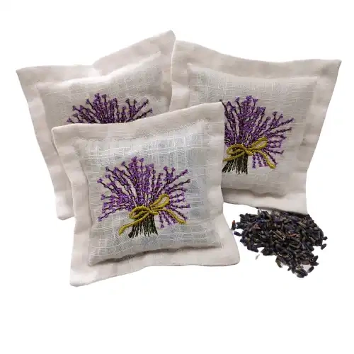 Customized Logo High Quality Embroidery Dry Flower Lavender Sachets