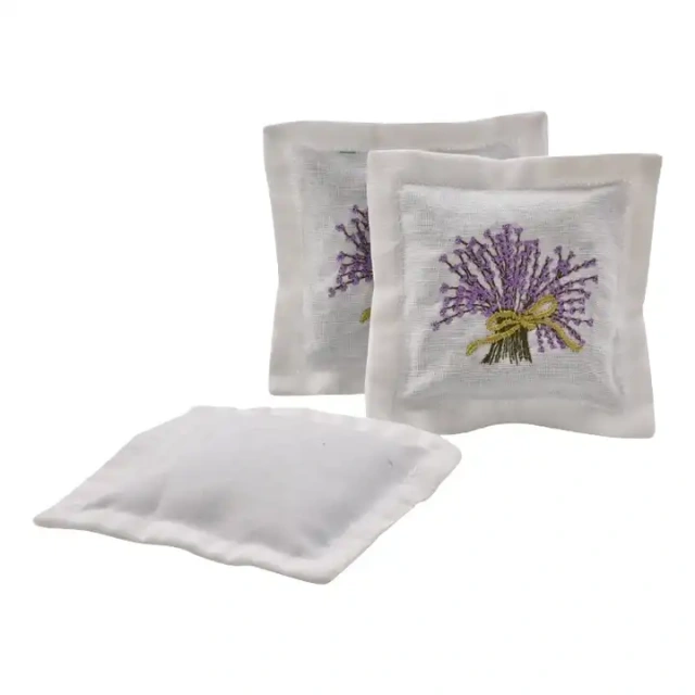 Customized Logo High Quality Embroidery Dry Flower Lavender Sachets
