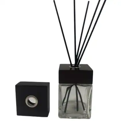 New Arrival Customize Popular Candle Contain Black Wooden Reed Diffuser Cap