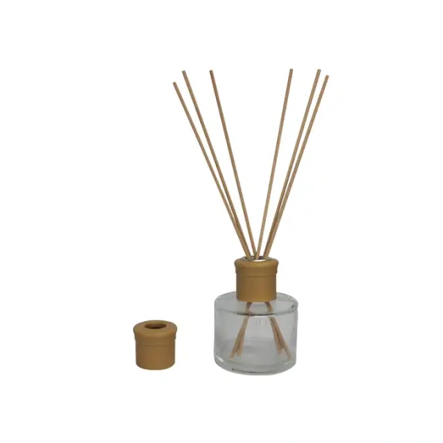 Wholesale Reed Diffuser Bottle Perfume For Small Glass Jar Wood Lid Screw