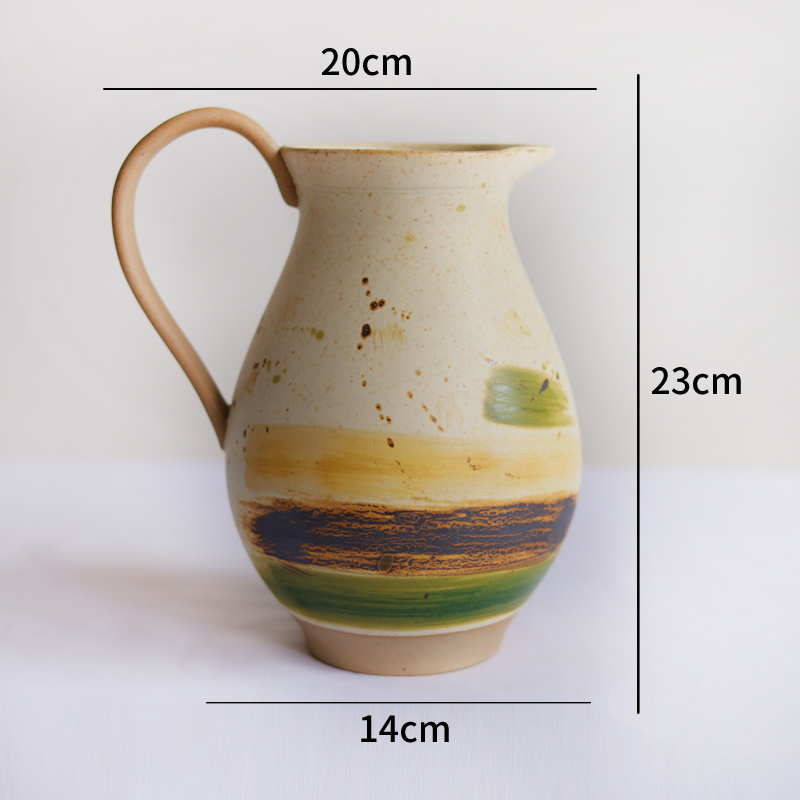 Abstract Hand Painted High-temperature Ceramic Pitcher Vases & Bud Vase for Home Decor