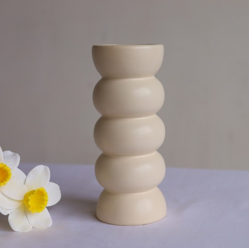 Nordic Circular Cylinder Ceramic Ornament Flower Vase