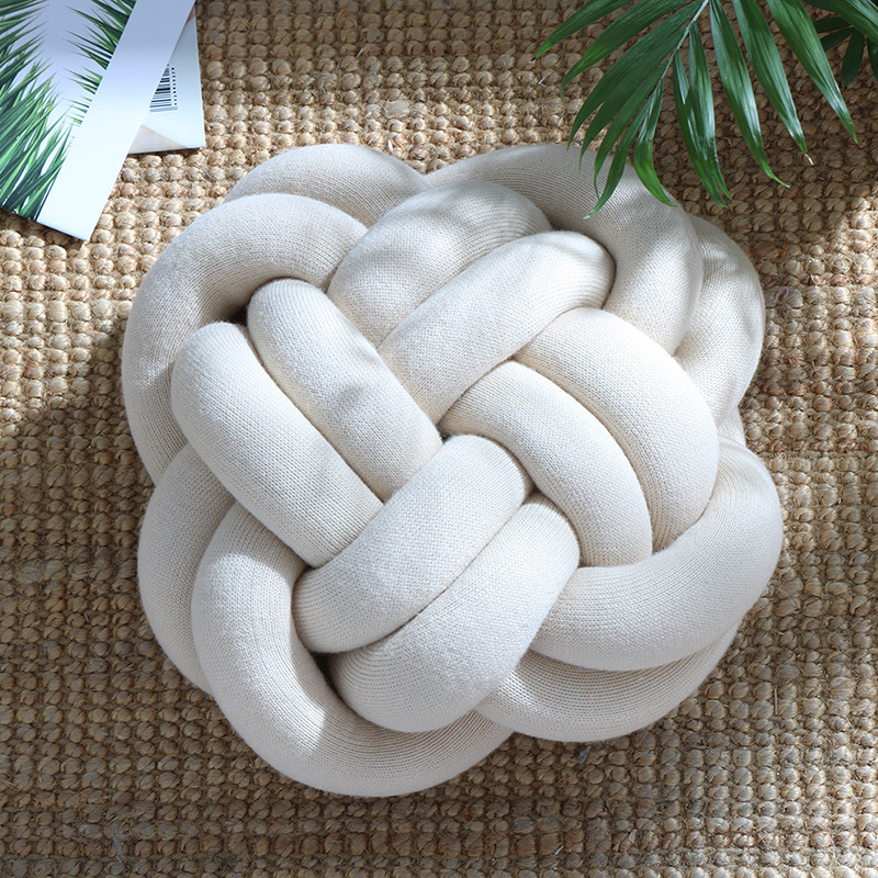 Creative Hand-made Decorative Knot Ball Throw Pillow