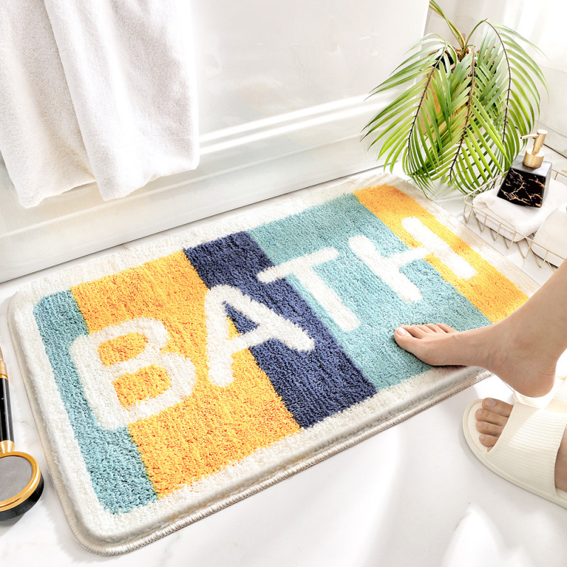 Extra Soft and Absorbent Bathroom Rug - Non-Slip and Comfortable for Bathroom Floor, Sink, Bathtub and Shower Room - Rainbow Bath Mat for Bathroom Accessories and Supplies